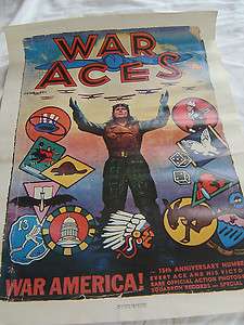 VTG War Aces Comic Book Poster Aviation Quarterly Dell  