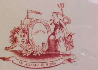 Antique CYRENE PINK TRANSFERWARE DINNER PLATE W Adams   AS IS