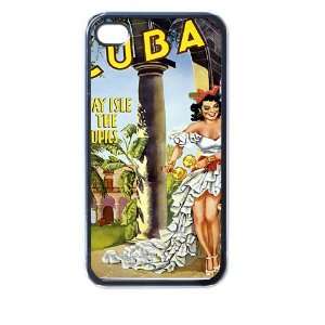  Vintage Poster Cuba Holiday 4/4s Seamless Case (Black 