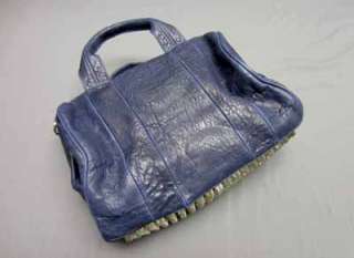 875 Midnight Alexander Wang Silver Studded Rocco Duffle Bag  