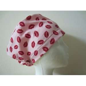  Womens Close Fit Scrub Cap, Adjustable, Kisses Everything 