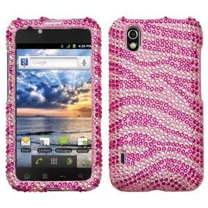  LG LS855 (Marquee) Zebra Skin (Pink Hot Pink) Full Diamond 