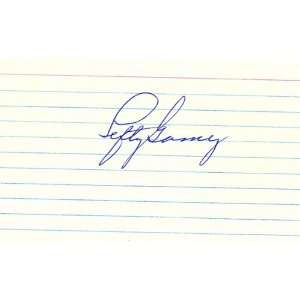 Lefty Gomez Autographed 3x5 Card 