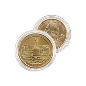  2011 Gettysburg 24 karat Gold Quarter   Philadelphia Mint 