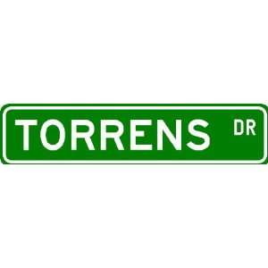  TORRENS Street Sign ~ Personalized Family Lastname Sign 