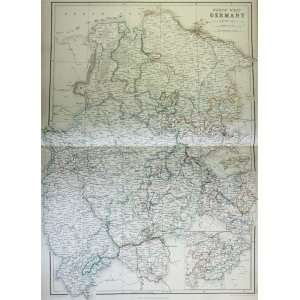  Blackie Map of Germany Northwest (1860)