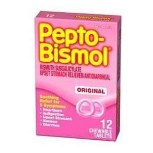  Pepto Bismol Chewable Tablets Original Flavor 12 Health 
