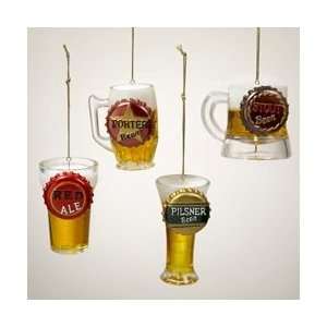   of 24 Happy Hour Beer Mug with Cap Christmas Ornaments
