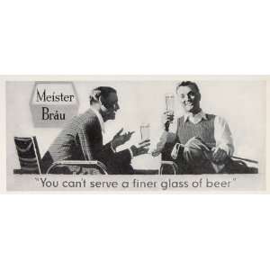  1950 Billboard Meister Brau Ad Beer Glass Men Golf Club 