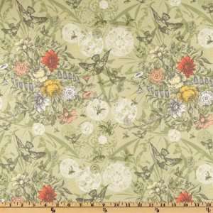   Florals Sage Fabric By The Panel mark_lipinski Arts, Crafts & Sewing
