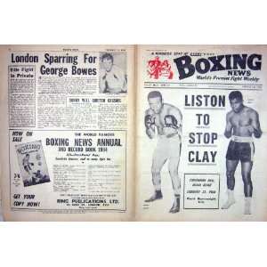  BOXING 1964 LISTON CLAY BOWES SONNY CASSIUS CLAY MOORE 