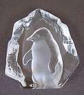 Dolphins Figural Mats Jonasson Sweden Swedish Art Glass  
