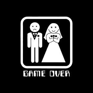 GAME OVER T Shirt funny tuxedo bachelor party humor  