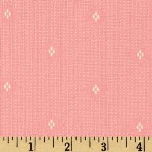 44 Wide Sophie And Friends Diamond Dots Pink/Natural Fabric By The 