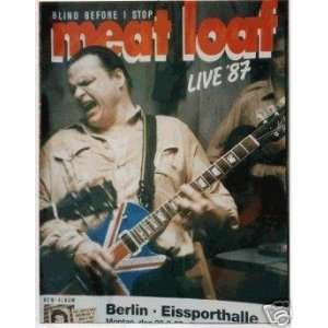  Meatloaf Meat Loaf Berlin Original Concert Poster 1987 
