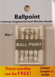 ballpoint needles size 70 10 5 german engineered steel machine needles