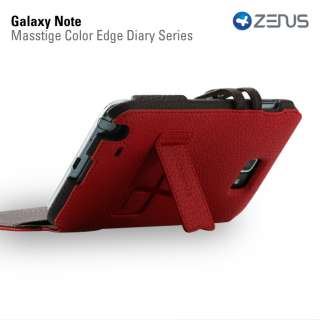 Red two tone Samsung galaxy note i717 N7000 bi fold case pouch holster 