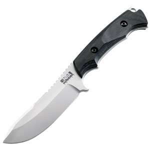 Benchmade   Hinderer Fixed Blade, Black Wood Handle, Plain, Leather Sh 