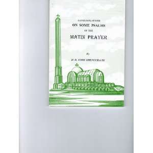   psalms of the Matin Prayer (9789775319500) Pope Shenouda III Books