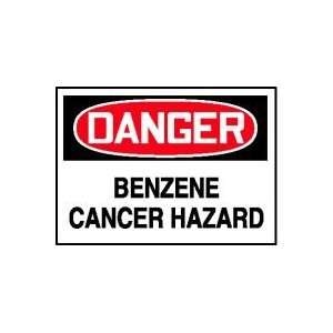  DANGER Labels BENZENE CANCER HAZARD Adhesive Vinyl   5 