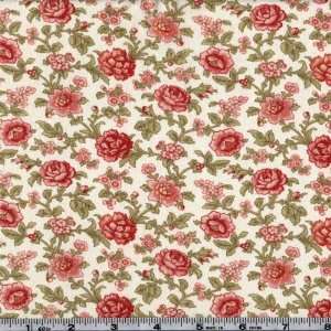  45 Wide Moda Simplicity Cottage Cream Fabric By The Yard 
