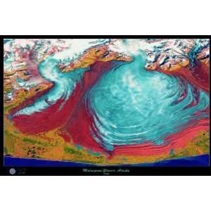  Malaspina Glacier, Alaska Satellite Pirnt, 36x24