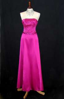 NWT Jessica McClintock Pink Bow Beaded Mermaid Satin Gown Dress Size 3 