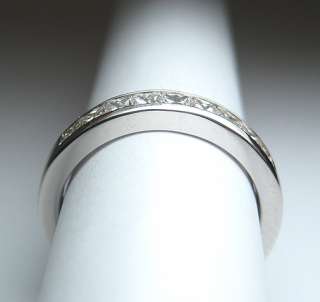   SET PRINCESS CUT DIAMOND WEDDING ANNIVERSARY BAND RING PLATINUM  