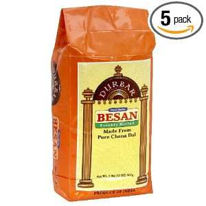 Durbar Flour, Besan, 2 pounds (Pack of 5)  Grocery 