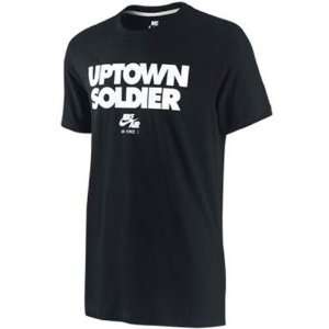  NIKE Uptown Soldier Mens Basketball Tee Shirt, Black 