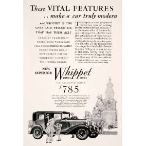  1929 Ad Antique Enclosed Willys Overland Whippet Sedan Car 
