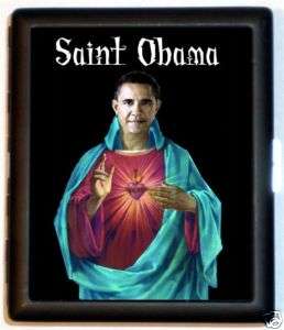 Saint Barack Obama Surreal Art DIY Cigarette ID Case  