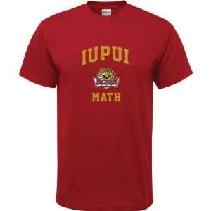   IUPUI Jaguars Cardinal Red Youth Math Arch T Shirt