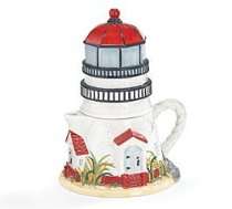 Lighthouse Store   Lighthouse Creamer/Sugar   Coastal Light