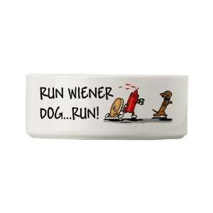  Run Wiener Dog Funny Small Pet Bowl by  Pet 