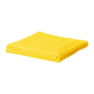 Ikea BARBRO Throw Knitted Blanket Color Yellow  