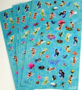 NEW 12 Sticker Sheets Disney Fairies TinkerBell Mini Stickers / Party 