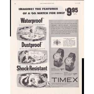 Timex Watches 1953 Original Vintage Advertisement