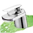 Faucet Tap Waterfall Glass Kitchen Bathroom Sink Vessel  