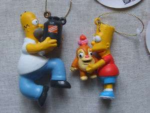 BRAND NEW HOMER AND BART SIMPSON ORNAMENTS  