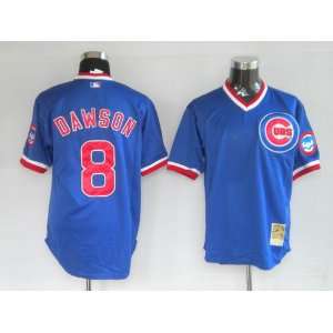  Andre Dawson #8 Chicago Cubs Replica Retro Jersey Blue 