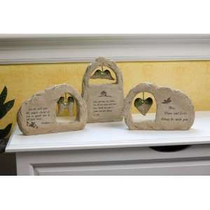  3 Assorted Inspirational Writing Tiding Stones with Angel 
