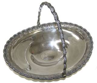 c1860 Antique Tiffany Sterling Silver Basket  