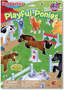 Playful Ponies Imaginetics Creative fun  42 Magnets,NEW  