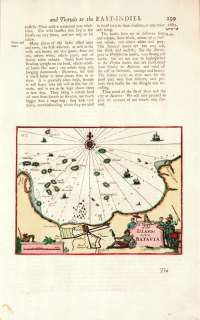 ANTIQUE MAP , ISLANDS before BATAVIA,INDONESIA,EAST INDIES, Nieuhoff 