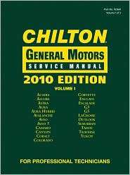 Chilton General Motors Service Manual, 2010 Edition (3 Volume Set 