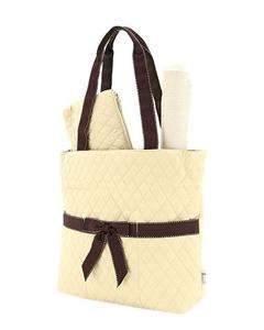 Personalized Diaper Bag Cream and Brown 3 pc set  