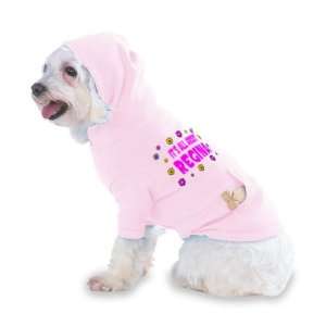   Regina Hooded (Hoody) T Shirt with pocket for your Dog or Cat LARGE Lt