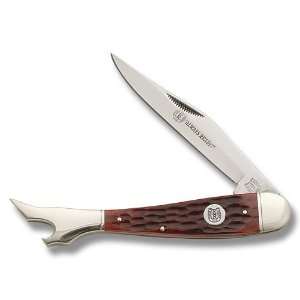  Rough Rider Knives 288 Large Leg Knife with Red Jigged 