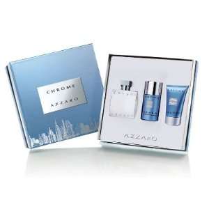  AZZARO   Chrome For Men Gift Set (EDT+AS+Deodorant 